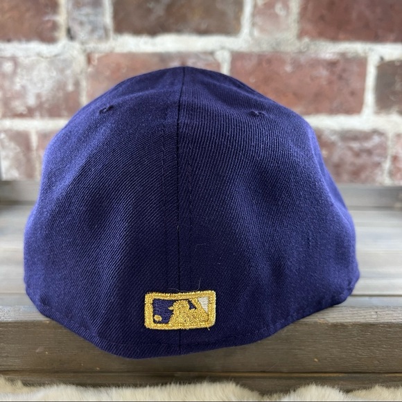 New Era 59Fifty Men’s Seattle Mariners Hat Purple/Gold Fitted - Picture 4 of 9